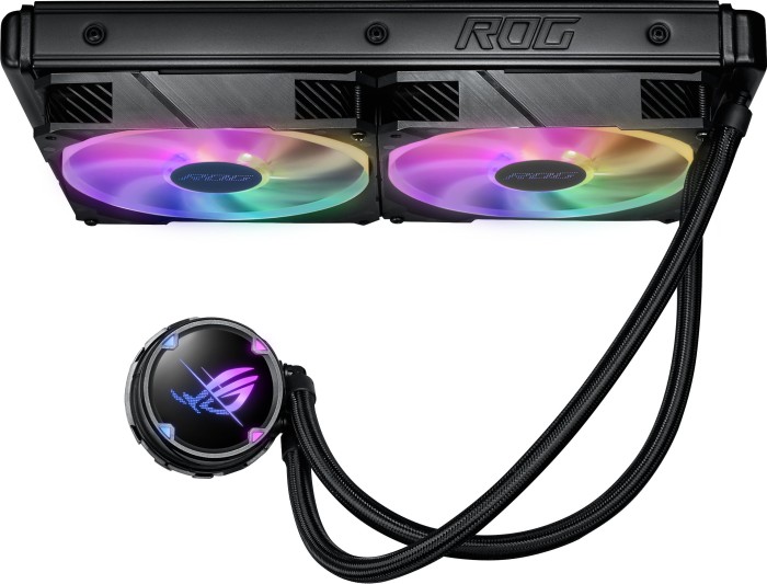 ASUS ROG STRIX LC II 280 ARGB – Prozessor-Flüssigkeitskühlsystem – (für: LGA1156, LGA1366, LGA1155, LGA2011, LGA1150, LGA2011-3, LGA1151, AM4, LGA2066, TR4, LGA1200) – Aluminium mit Kupferbasis – 140 mm