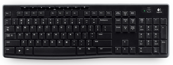 Logitech Tastatur K270, kabellos, schwarz