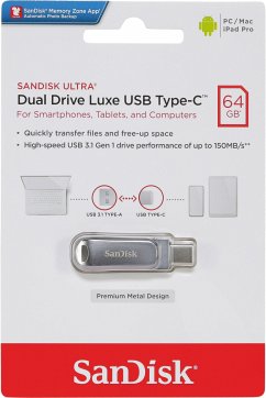 2-in-1-USB-Stick - SanDisk Ultra Dual Drive LuxeUSB-Stick mit OTG- (On-The-Go) Funktion für eine mühelose Übertragung zwischen Smartphone