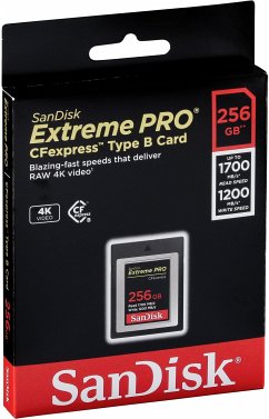 SanDisk Extreme PRO CFexpress Card Extrem hohe Übertragungsgeschwindigkeiten für RAW-Videodaten in 4KAbwärtskompatibel mit bestimmten XQD-Kameras