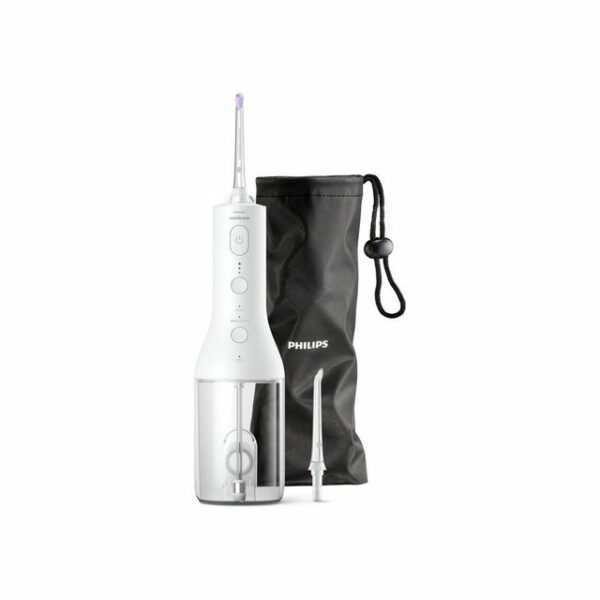 Philips Sonicare Cordless Power Flosser 3000 Munddusche Quad Stream-Technologie Die einzigartige X-förmige Quad Stream-Spitze trennt den Fluss in 4 Wasserstrahlen