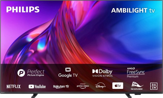 Philips 55PUS8548/12 LED-Fernseher (139 cm/55 Zoll, 4K Ultra HD, Android TV, Google TV, Smart-TV, 3-seitiges Ambilight)