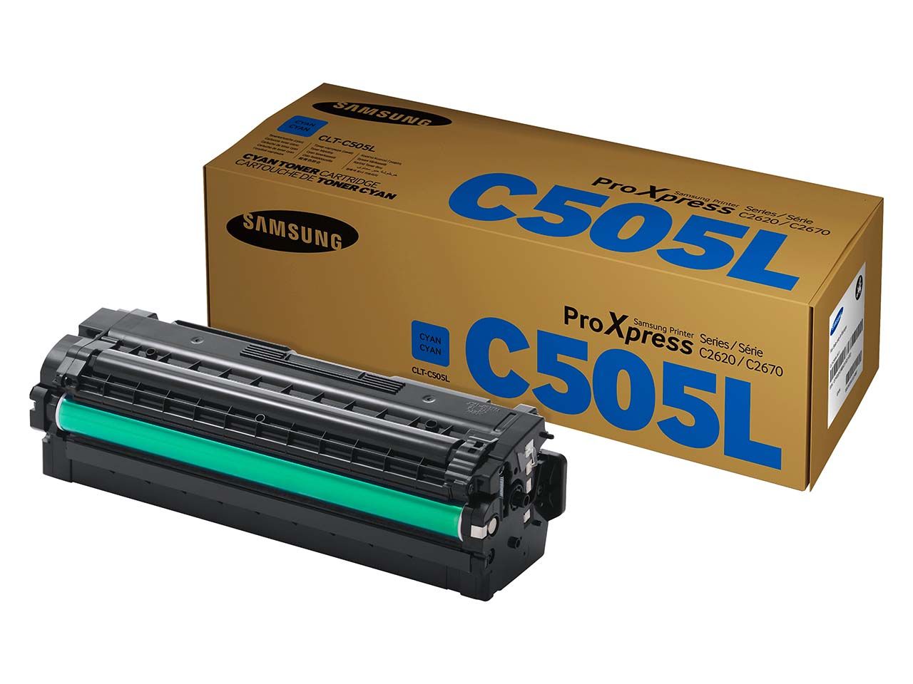 Der originale Samsung Toner CLT-C505L ist genau auf die Geräte der Serie Samsung ProXpress abgestimmt. Sie erzielen damit gestochen scharfe