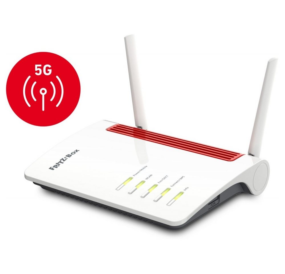 AVM FRITZ!Box 6850 5G – WLAN Router – weiß/rot 4G/LTE-Router