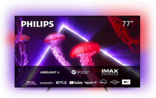 Philips 77OLED807/12 OLED-Fernseher (195 cm/77 Zoll, 4K Ultra HD, Android TV, Smart-TV)