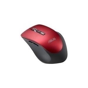 Asus WT425 Maus optisch 6 Tasten drahtlos 2.4 GHz kabelloser Empfänger (USB) dunkelrubinrot (90XB0280-BMU030)