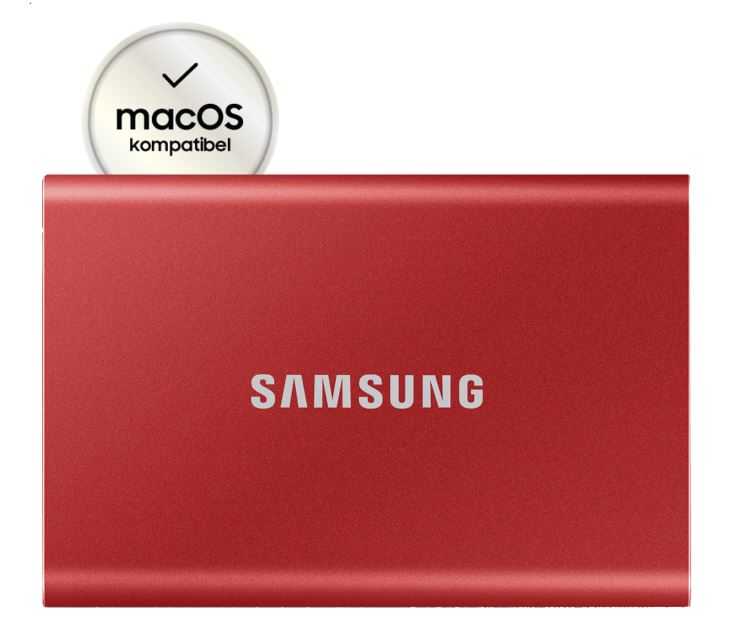 Kurzinfo: Samsung Portable SSD T7 MU-PC2T0R - Solid-State-Disk - verschlüsselt - 2 TB - extern (tragbar) - USB 3.2 Gen 2 (USB-C Steckverbinder) - 256-Bit-AES - metallisch rot Gruppe Festplatten Hersteller Samsung Hersteller Art. Nr. MU-PC2T0R/WW EAN/UPC 8806090312441 Produktbeschreibung: Samsung Portable SSD T7 MU-PC2T0R - Solid-State-Disk - 2 TB - USB 3.2 Gen 2 Typ Solid-State-Disk - extern (tragbar) - stoßfest