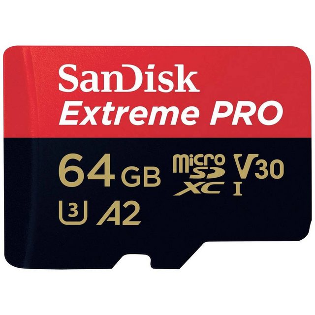 Sandisk 64 GB MicroSDXC UHS-I Klasse 10 Speicherkarte (stoßsicher, Wasserdicht)