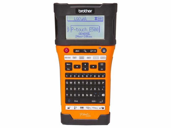 Das Brother P-Touch Beschriftungsgerät "PT-E500VP" erstellt dauerhafte Etiketten für Kabel