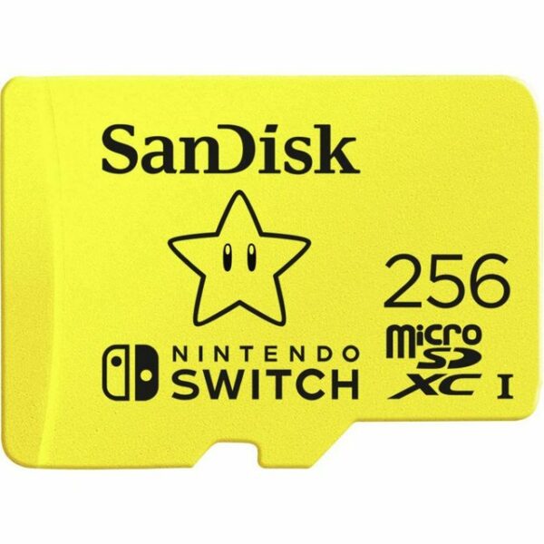 PEICHERKARTE FÜR DIE NINTENDO SWITCH™ Die offiziell lizenzierte SanDisk microSDXC-Karte für die Nintendo Switch ist ein zuverlässiger