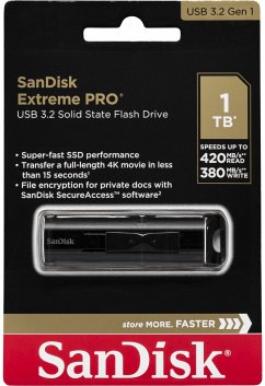 SanDisk Cruzer Extreme PRO 1 TB USB 3.2 Eigenschaften:USB-A 3.2aus robustem Aluminium gefertigtabwärtskompatibel zu USB 2.0 und USB 3.0Kapazität: 1 TBAbmessungen: 11 x 21 x 71 mmFarbe: schwarzHinweis: Dieser Artikel kann nur an eine deutsche Lieferadresse ausgeliefert werden.