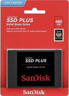 Hauchen Sie Ihrem Notebook oder Desktop-PC mit der langlebigen Solid State Drive von SanDisk wieder Leben ein.Sie profitieren von schnellerem Hoch- und Herunterfahren