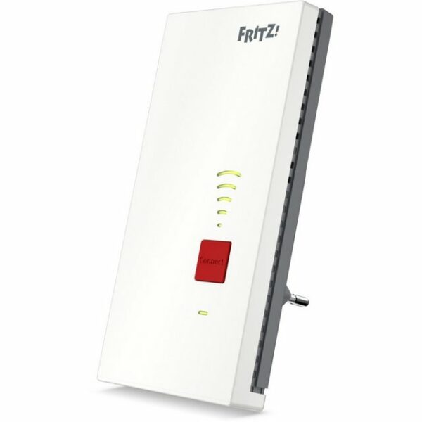 AVM FRITZ! Repeater 2400: Steigern Sie Ihre WLAN ReichweiteMit dem FRITZ!Repeater 2400 von AVM erhöhen Sie mit nur wenigen Klicks die Reichweite gängiger WLAN-Netze. Er wird dank WLAN Mesh schnell und intelligent in Ihr Heimnetz eingebunden. Der Repeater 2400 von FRITZ besitzt zwei leistungsstarke Funkeinheiten und findet sich damit wahlweise im 5-GHz sowie im 2