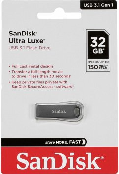 SanDisk Cruzer Ultra LuxeFlash DriveSuperschnelles USB 3.1Elegantes DesignHinweis: Dieser Artikel kann nur an eine deutsche Lieferadresse ausgeliefert werden.