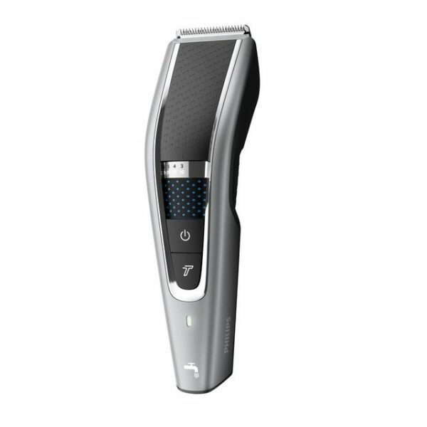 Philips Haarschneider Hairclipper series 5000 HC5650/15 28 Längeneinstellungen 90 Minuten Akkubetrieb abwaschbar Geschnittene Haare verfangen sich nicht  - für 2x schnelleres SchneidenErzielen Sie einen gleichmäßigen Haarschnitt dank der DualCut und Trim-n-Flow-PRO-Technologie. Das neue Kammdesign verhindert