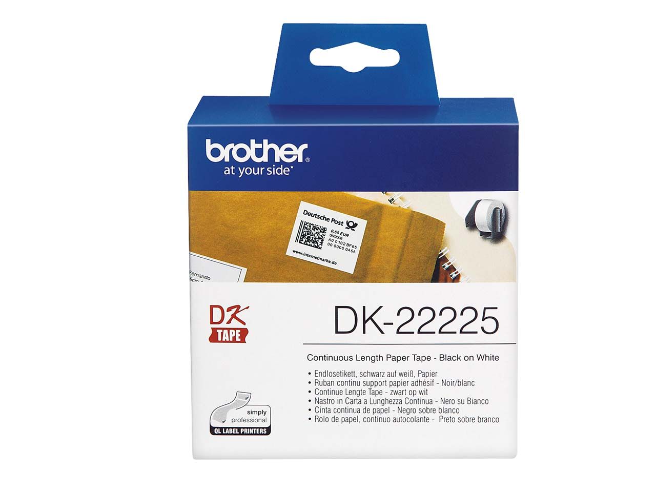 Die Brother Endlosetiketten "DK-22225" eignen sich für eine Vielzahl von Anwendungen