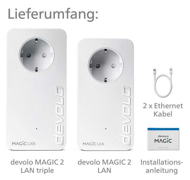 DEVOLO Magic 2 LAN triple Starter Kit LAN-Router