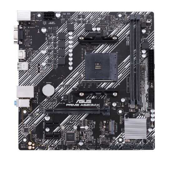 ASUS PRIME A520M-K – Motherboard – micro ATX – Socket AM4 – AMD A520 – USB 3,2 Gen 1 – Gigabit LAN – Onboard-Grafik (CPU erforderlich) – HD Audio (8-Kanal) (90MB1500-M0EAY0)