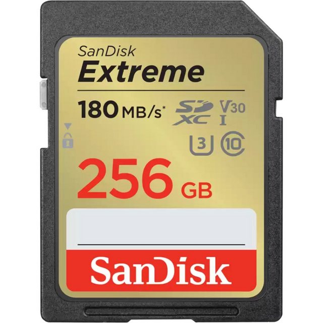 Sandisk Extreme 256 GB SDXC, UHS-I U3, Class 10, V30 Speicherkarte (256 GB GB)