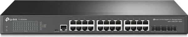 Kurzinfo: TP-Link JetStream TL-SG3428X - V1 - Switch - managed - 24 x 10/100/1000 + 4 x 10 Gigabit SFP+ - an Rack montierbar Gruppe Hubs & Switches Hersteller TP-LINK Hersteller Art. Nr. TL-SG3428X V1 Modell JetStream TL-SG3428X EAN/UPC 6935364010522 Produktbeschreibung: TP-Link JetStream TL-SG3428X - V1 - Switch - 28 Anschlüsse - managed - an Rack montierbar Gerätetyp Switch - 28 Anschlüsse - managed Gehäusetyp An Rack montierbar Untertyp Gigabit Ethernet Ports 24 x 10/100/1000 + 4 x 10 Gigabit SFP+ Leistung Switching-Kapazität: 128 Gbps Paket Weiterleitungsrate: 95