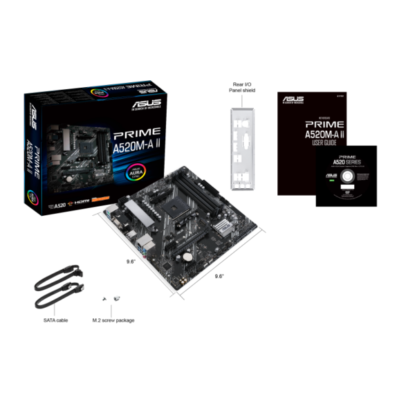 Kurzinfo: ASUS PRIME A520M-A II - Motherboard - micro ATX - Socket AM4 - AMD A520 - USB 3.2 Gen 1 - Gigabit LAN - Onboard-Grafik (CPU erforderlich) - HD Audio (8-Kanal) Gruppe Motherboards Hersteller ASUS Hersteller Art. Nr. 90MB17H0-M0EAY0 Modell PRIME A520M-A II EAN/UPC 4711081135364 Produktbeschreibung: ASUS PRIME A520M-A II - Motherboard - micro ATX - Socket AM4 - AMD A520 Produkttyp Motherboard - micro ATX Chipsatz AMD A520 Prozessorsockel 1 x Socket AM4 Kompatible Prozessoren Ryzen (unterstützt Ryzen 3000 Series/ 4000 G-Series/ 5000 Series) Max. RAM-Größe 128 GB Unterstütztes RAM 4 DIMM-Steckplätze - DDR4