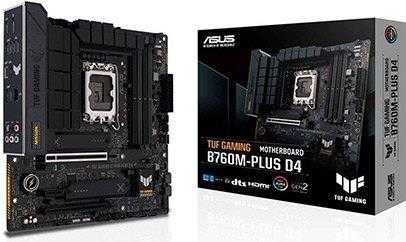 ASUS TUF GAMING B760M-PLUS D4 – Intel – LGA 1700 – Intel® Celeron® – Intel® Core i3 – Intel® Core i5 – Intel® Core i7 – Intel® Core i9,… – LGA 1700 – DDR4-SDRAM – 128 GB (90MB1DI0-M0EAY0)