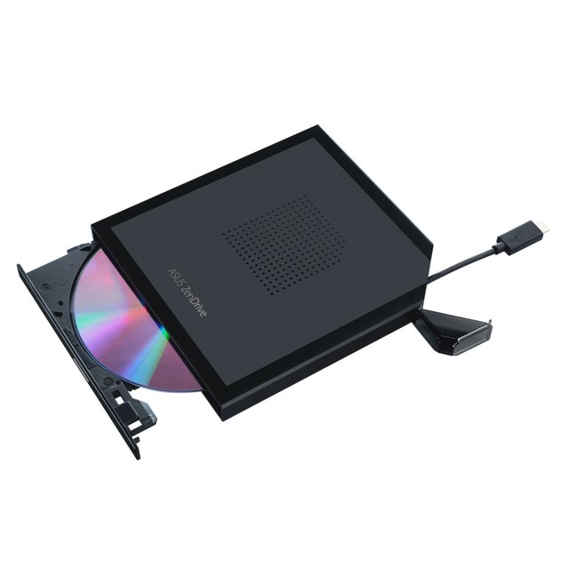   ASUS SDRW-08V1M-UASUS ZenDrive V1M externes DVD-Laufwerk und -Brenner mit integriertem Kabel-Storage-Design