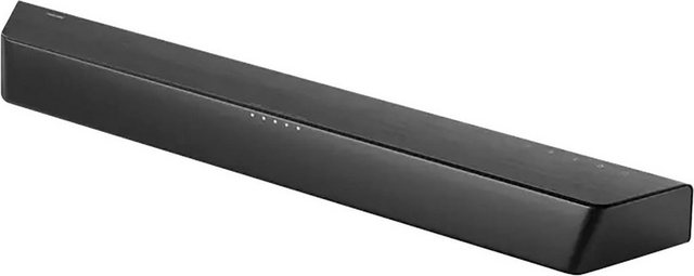 Diese fantastische 2.1-Kanal-Soundbar mit kabellosem Subwoofer bringt echten Kinosound in Ihr Wohnzimmer. Dolby Digital Plus bietet unglaublichen Surround Sound