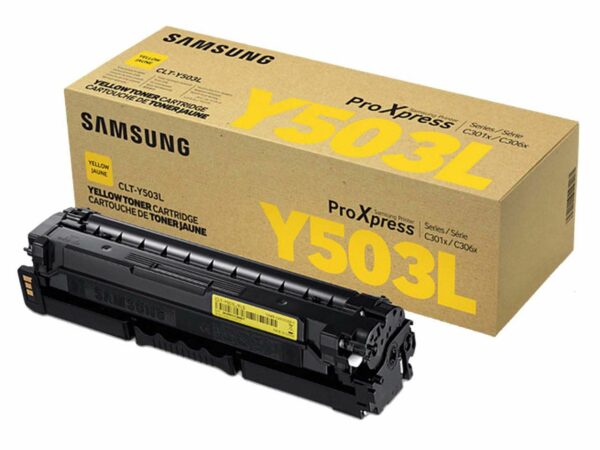 Mit dem originalen Samsung Toner CLT-Y503L erzielen Sie hochwertige Druckergebnisse in Farbe. Er passt für die Geräte C3010 und 3060. Bei 5 % Deckung lassen sich mit dem Toner rund 5.000 Ausdrucke anfertigen. Farbe gelb.