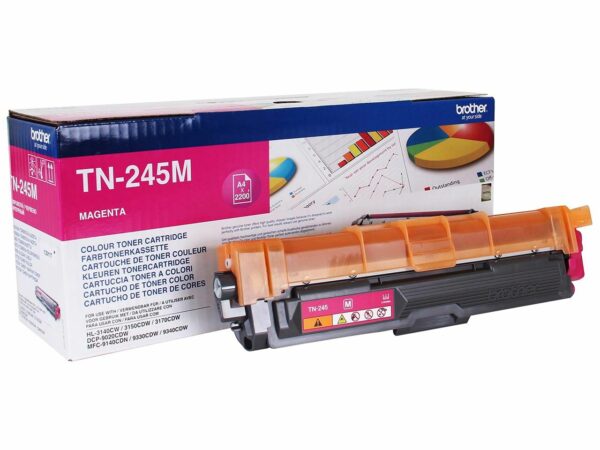 Der originale Brother Toner TN-245M sorgt für optimale Druckergebnisse beim Drucken und Faxen. Die ausgedruckten Seiten überzeugen durch ein scharfes