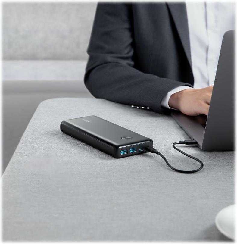 Anker PowerCore III Elite 25600 – Powerbank – 25600 mAh – 60 Watt – IQ 3.0 (2 x USB, USB-C) – Schwarz