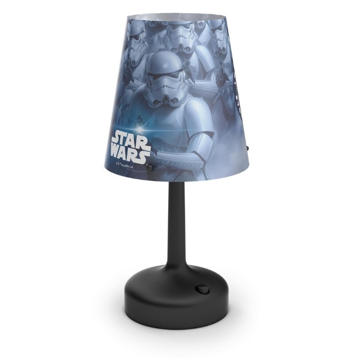 Philips LED Kinder Nachttischlampen Star Wars Stormtrooper, Schwarz, Kunststoff, 717963016