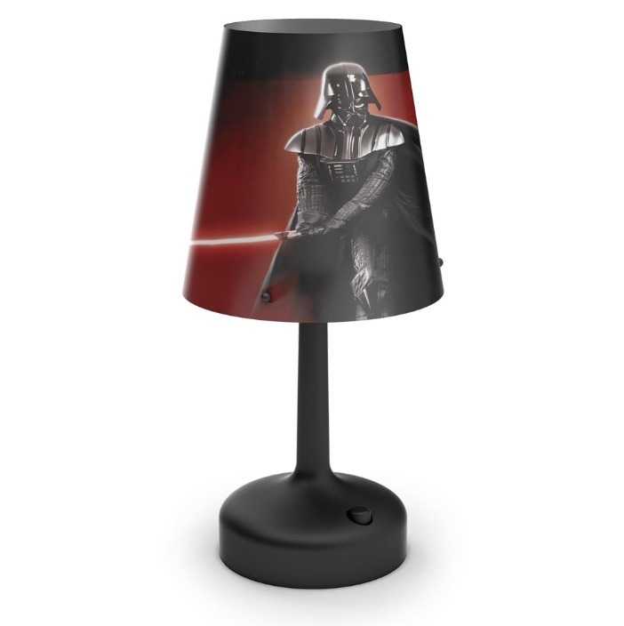 Philips LED Kinder Nachttischlampen Star Wars Darth Vader, Rot, schwarz, Kunststoff, 718893016