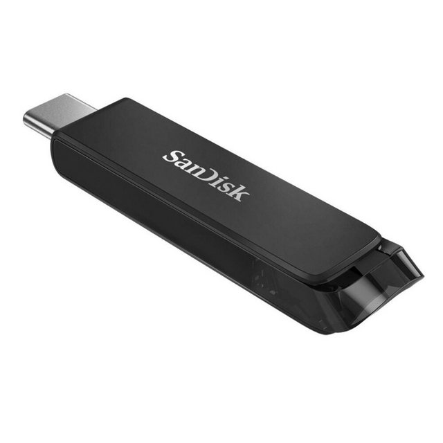 SanDisk Ultra USB Type C 128GB USB-Stick 128-Bit AES-Verschlüsselung 100MB/sÜbertragen von Spielfilmen in voller Länge in weniger als 40 SekundenDas SanDisk Ultra USB 3.0 Flash-Laufwerk vereint schnellere Datengeschwindigkeiten und eine großzügige Kapazität in einem kompakten und schicken Gehäuse. Reduzieren Sie Wartezeiten und übertragen Sie Dateien bis zu 10-mal schneller als mit einem USB 2.0-Standardlaufwerk. Dank einer Speicherkapazität von bis zu 256GB bietet das Laufwerk auch für größere Mediendateien und Dokumente genügend Platz.ÜbertragungsgeschwindigkeitenMit Übertragungsgeschwindigkeiten von bis zu 100MB/s reduziert das SanDisk Ultra USB 3.0 Flash-Laufwerk die Wartezeit bei der Übertragung von Dateien vom Flash-Laufwerk an den Computer. Dieses schnelle Laufwerk ist USB 3.0-fähig und ermöglicht eine bis zu 10-mal schnellere Übertragung und Speicherung großer Dateien als USB 2.0-Laufwerke.Laufwerk mit hoher Kapazität für grosse DateienDas SanDisk Ultra USB 3.0 Flash-Laufwerk bietet mit einer Kapazität von bis zu 256GB genügend Platz für Ihre wichtigsten Mediendateien und Dokumente