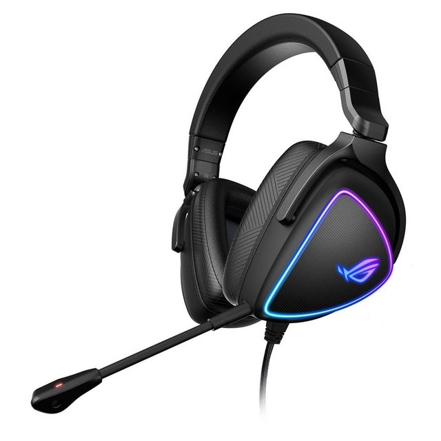 Asus ROG Delta S Gaming-Headset (AI-Noise-Cancelling-Mikrofon, MQA-Rendering-Technologie, Hi-Res ESS 9281 QUAD DAC, RGB-Beleuchtung, Leichtgewicht, USB-C)