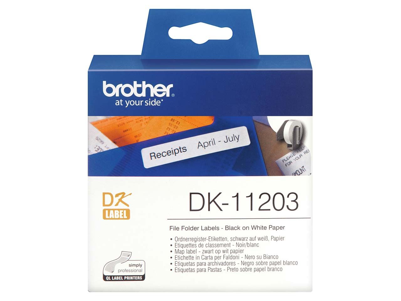 Brother Register-Etiketten „DK-11203“ 17 x 87 mm