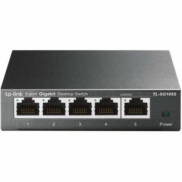 TP-Link TL-SG105S SwitchDer 5-Port-Gigabit-Desktop-Switch TL-SG105 von TP-LINK bietet eine einfache Möglichkeit