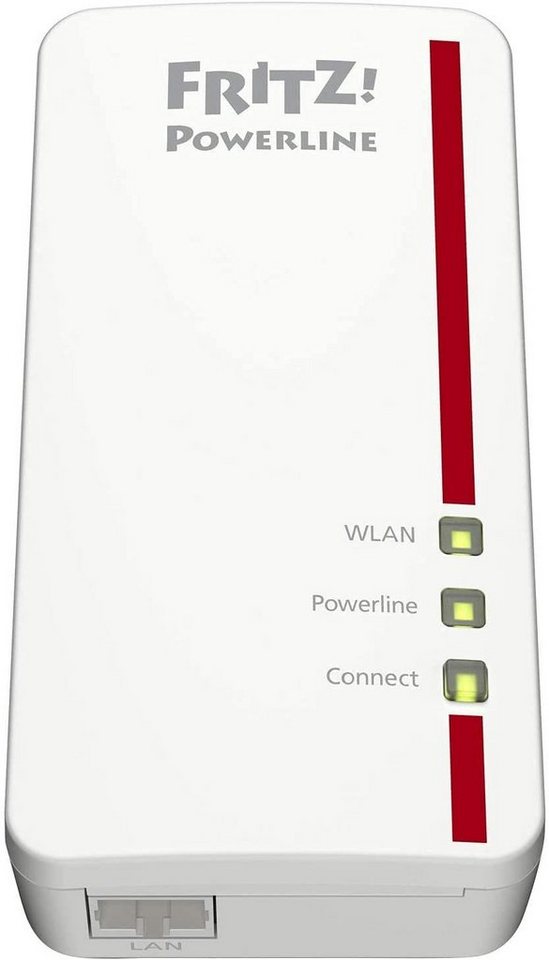 AVM FRITZ!Powerline 1260 Single-Adapter (1.200 MBit/s, WLAN-Access Point) WLAN-Access Point