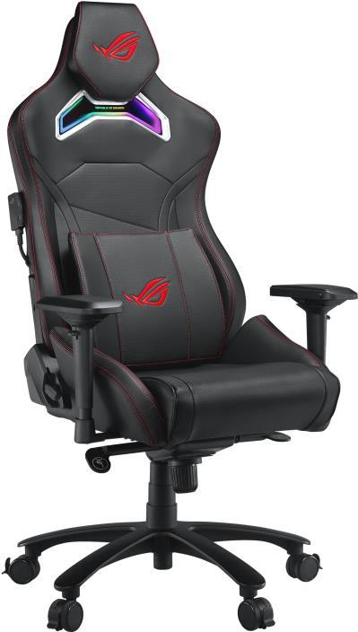 ASUS ROG Chariot RGB – Universal-Gamingstuhl – Harte Rückenlehne – Schwarz – Aluminium – Schwarz – Schwarz (90GC00E0-MSG010)