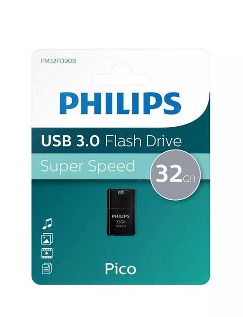 Philips 32GB Speicherstick Pico Edition black schwarz USB 3.0 USB-Stick