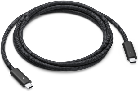 Apple Thunderbolt 4 Pro – USB-Kabel – USB-C (M) zu USB-C (M) – USB 3.1 Gen 2 / Thunderbolt 3 / Thunderbolt 4 – 1.8 m – Daisy chain support – Schwarz – für 10.9  iPad Air, 27,90cm (11)  iPad Pro, iMac, Mac Studio, Pro Display XDR