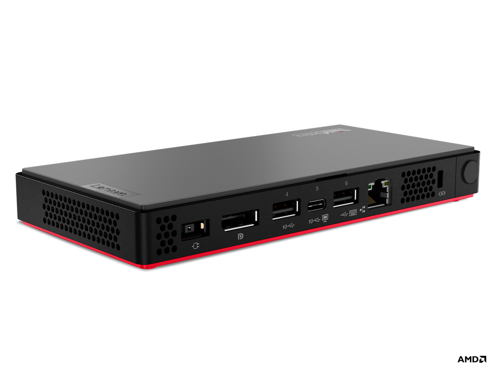 Lenovo ThinkCentre M75n 3500U mini PC AMD Ryzen 5 PRO 8 GB DDR4-SDRAM 256 GB SSD Windows 10 Pro Mini-PC Schwarz – Grau – Rot (11BS0001FR)