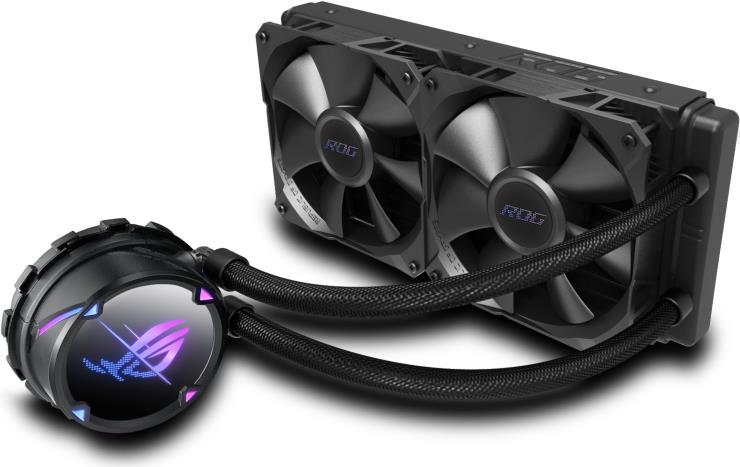 ASUS ROG STRIX LC II 240 – Prozessor-Flüssigkeitskühlsystem – Kühlergröße: 240 mm – (für: LGA1156, LGA1155, LGA2011, LGA1150, LGA2011-3, LGA1151, AM4, LGA2066, TR4, LGA1200, LGA1152, LGA1700) – 120 mm (90RC00E0-M0UAY0)