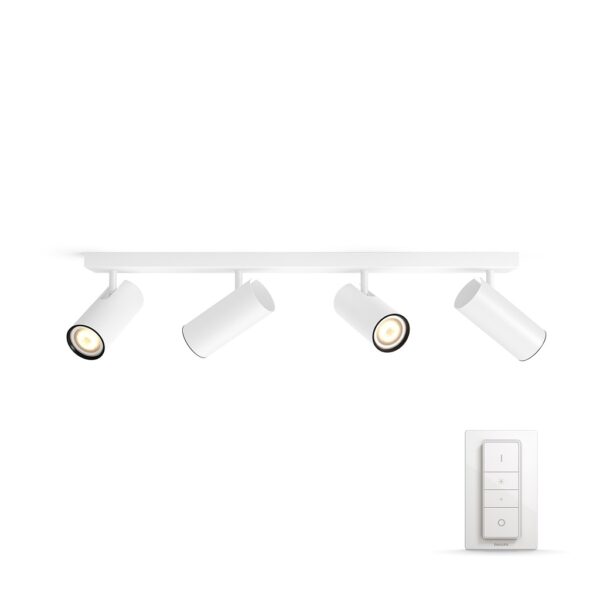 Philips Hue Buratto 5046431P7 / 8718696164105 - Farbe: Weiß - Material: Metall - Fassung: GU10 LED - Schutzart: IP20 - Höhe: 11