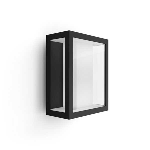 Philips Hue White & Col. Amb. Impress Höhe 24 cm schwarz 1-flammig eckig 1743030P7 / 8718696170496 - Farbe: Schwarz - Material: Glas