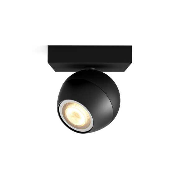 Philips Hue White Amb. Buckram schwarz 1 flg. 350lm Dimmschalter eckig 5047130P6 / 8718696175743 - Farbe: Schwarz - Material: Kunststoff