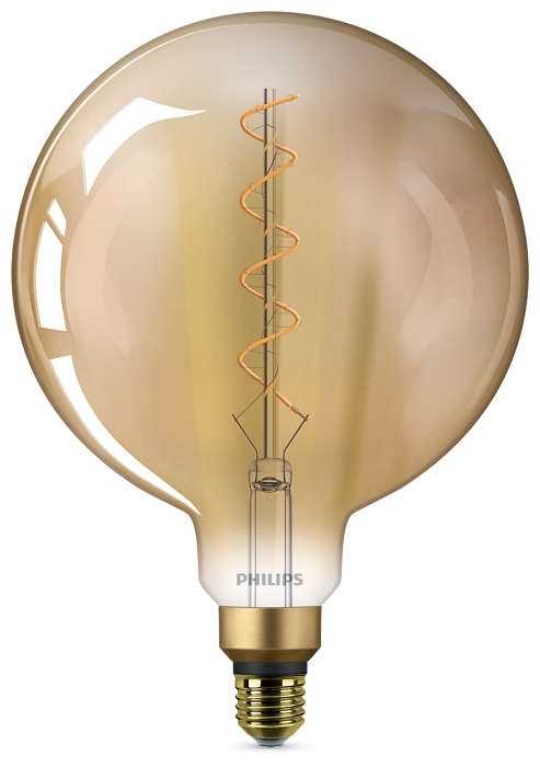 Philips Leuchtmittel LED Classic-giant 25W E27 G200 GOLD ND, 871869676808200