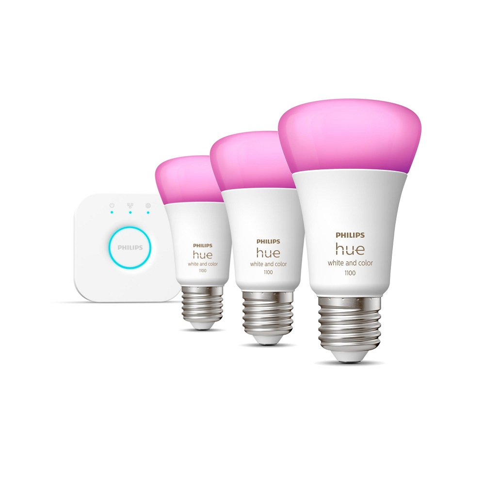 Philips Hue White & Color Ambiance White & Col. Amb. E27 3er Starter Set 3x800lm 75W PMO, 8719514291515