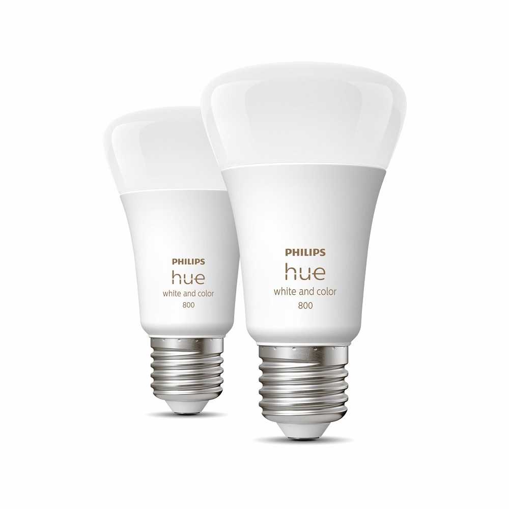 Philips Hue E27 White & Col. Amb. E27 Doppelpack 2x570lm 60W, 8719514328365