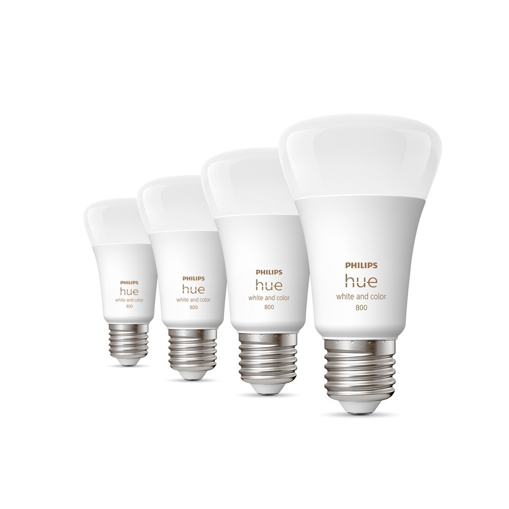 Philips Hue E27 White & Col. Amb. E27 Viererpack 4x570lm 60W, 8719514328402